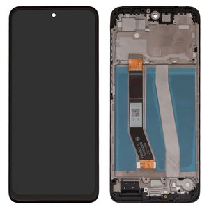 Дисплей для Motorola Moto G14 PAYF0010IN, черный, с рамкой, High Copy, FPC6527