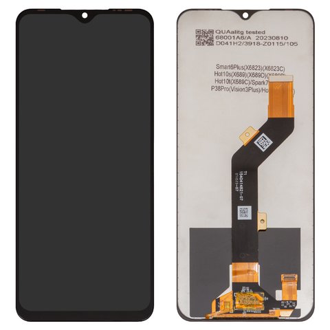 Дисплей для Tecno Spark 7P KF7j ; Infinix Hot 10S X689 , Hot 10T X689C , черный, без рамки, High Copy, 1540414821