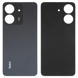Задняя панель корпуса для Xiaomi Redmi 13C, черная, midnight black