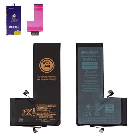 Аккумулятор Mechanic для Apple iPhone 11 Pro, Li Polymer, 3,8 В, 3400 мАч, повышенная ёмкость, original IC