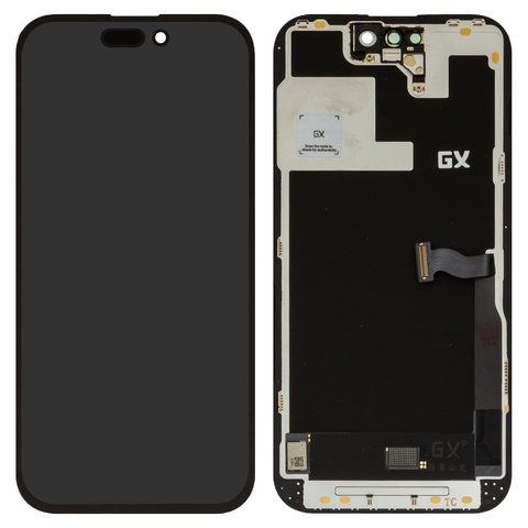 Дисплей для iPhone 14 Pro, черный, с рамкой, OLED , GX OEM hard