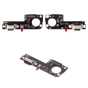 Шлейф для Xiaomi Redmi Note 13 5G, конектора зарядки, з мікрофоном, з компонентами, плата зарядки
