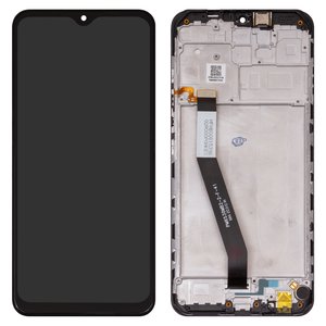 Дисплей для Xiaomi Redmi 9, чорний, з рамкою, Box , M2004J19G, M2004J19C