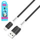 USB кабель Hoco X82, USB тип-A, micro-USB тип-B, 100 см, 2,4 А, черный, силиконовый, #6931474768551