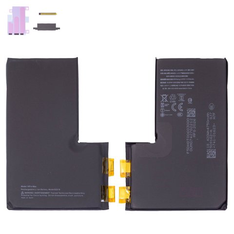 Акумулятор для iPhone 16 Pro Max, Li ion, 3,878 B, 4750 мАг, збільшена ємність, без контролера, S2218 