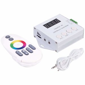 Светомузыкальный контроллер с радиопультом Colorful X2 (WS2811, WS2812, WS2813, 5-24 В) Светомузыкальный контроллер с радиопультом Colorful X2 (WS2811, WS2812, WS2813, 5-24 В)